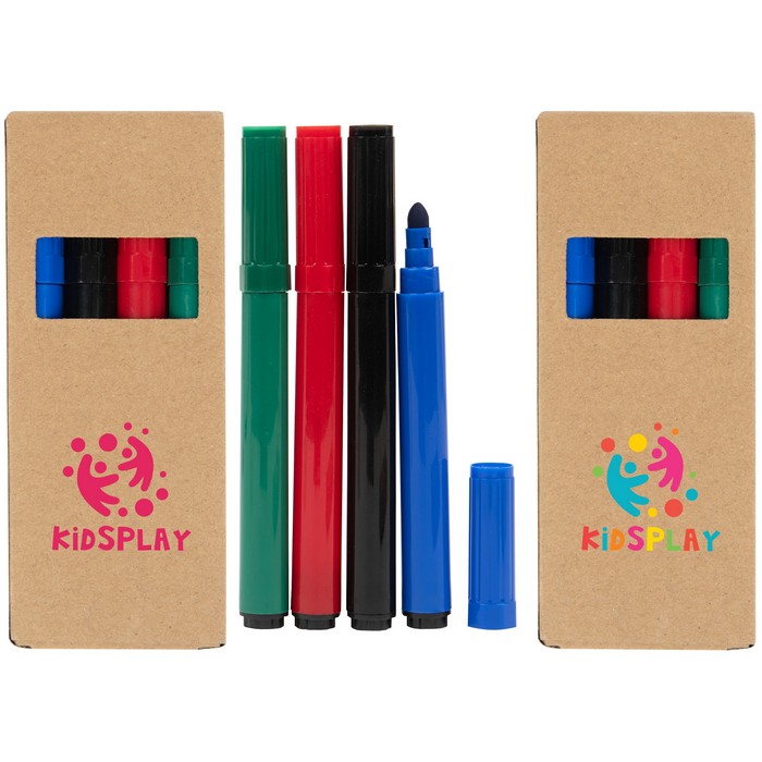 SH11187 4 PIECE Washable Marker Set With Custom Imprint